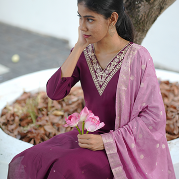 Kurti + pant + dupatta set