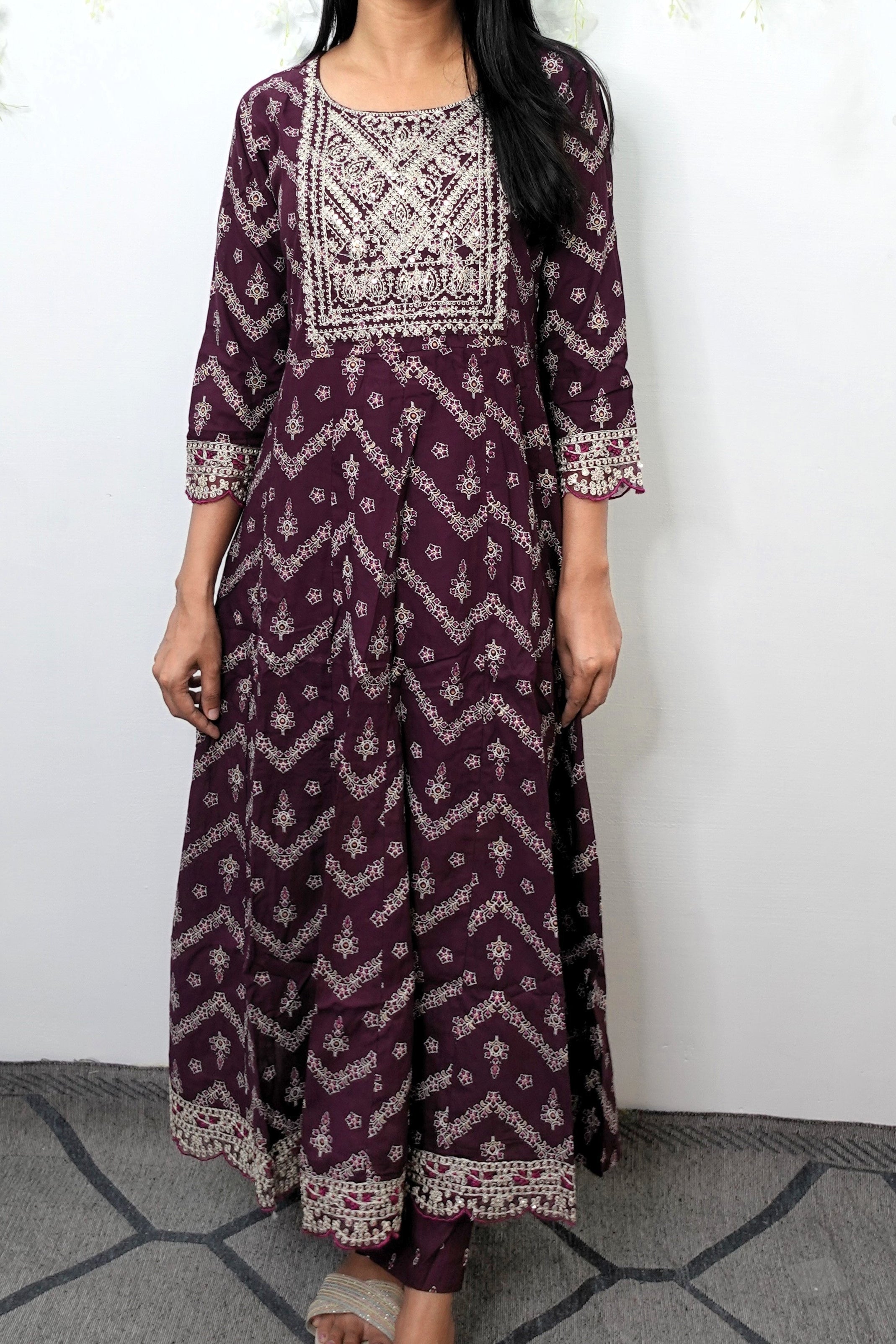 NR0031 - Anarkali Kurta-Pant Set