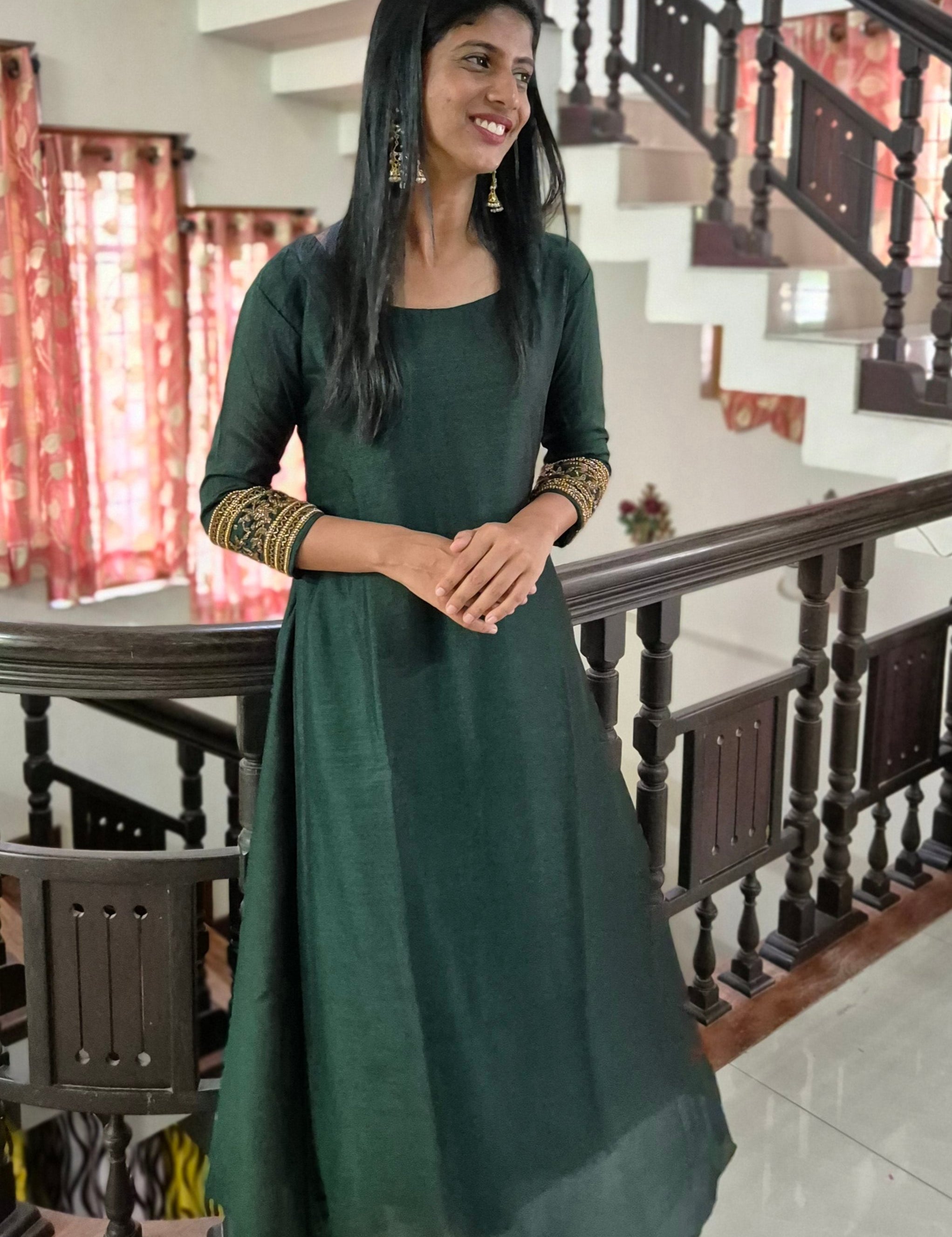 NR0097 - Rangoli Silk Kurta with Handwork