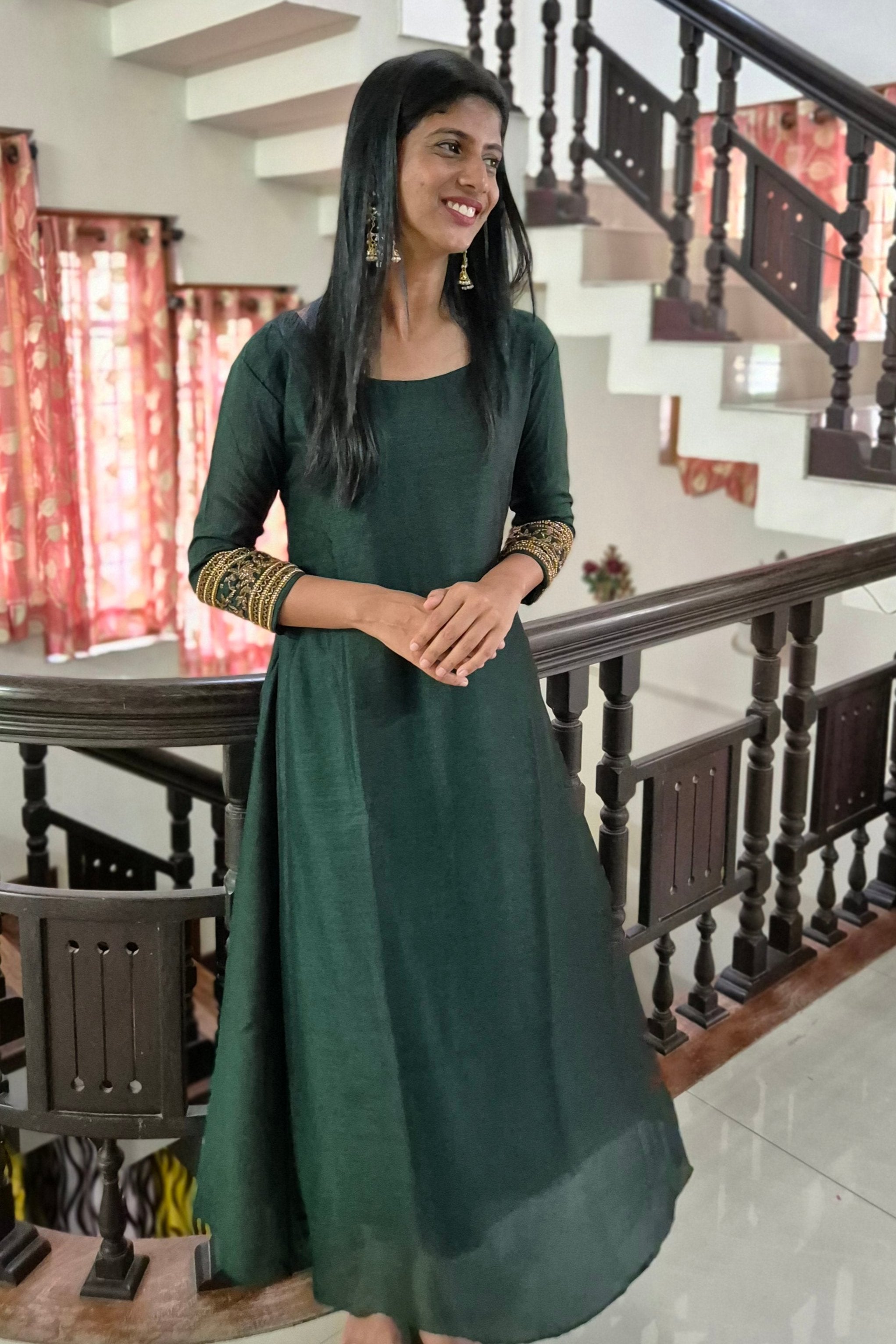 NR0097 - Rangoli Silk Kurta with Handwork