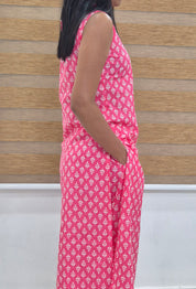 NR0200 - Halter Neck Co-Ord Set with Pocket