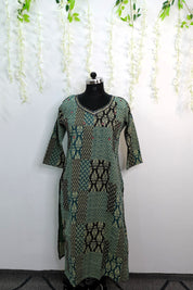 NR0002 - Ajrak Kurti with Bead work