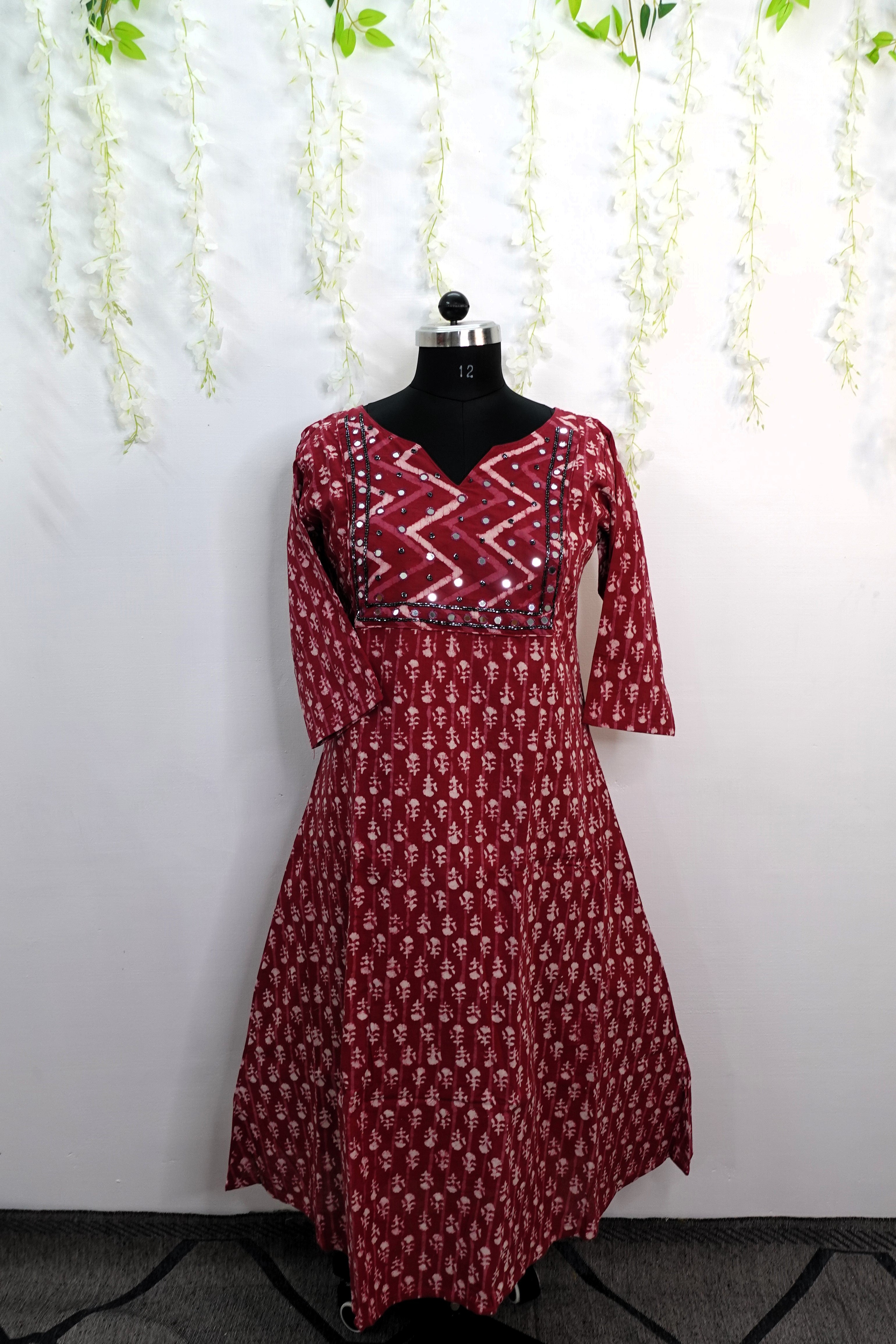 NR0015 - Kurta with Mirror & Bead work