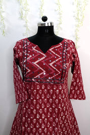 NR0015 - Kurta with Mirror & Bead work