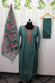 NR0005 - Hakoba Designer Kurta Set with Organza Dupatta