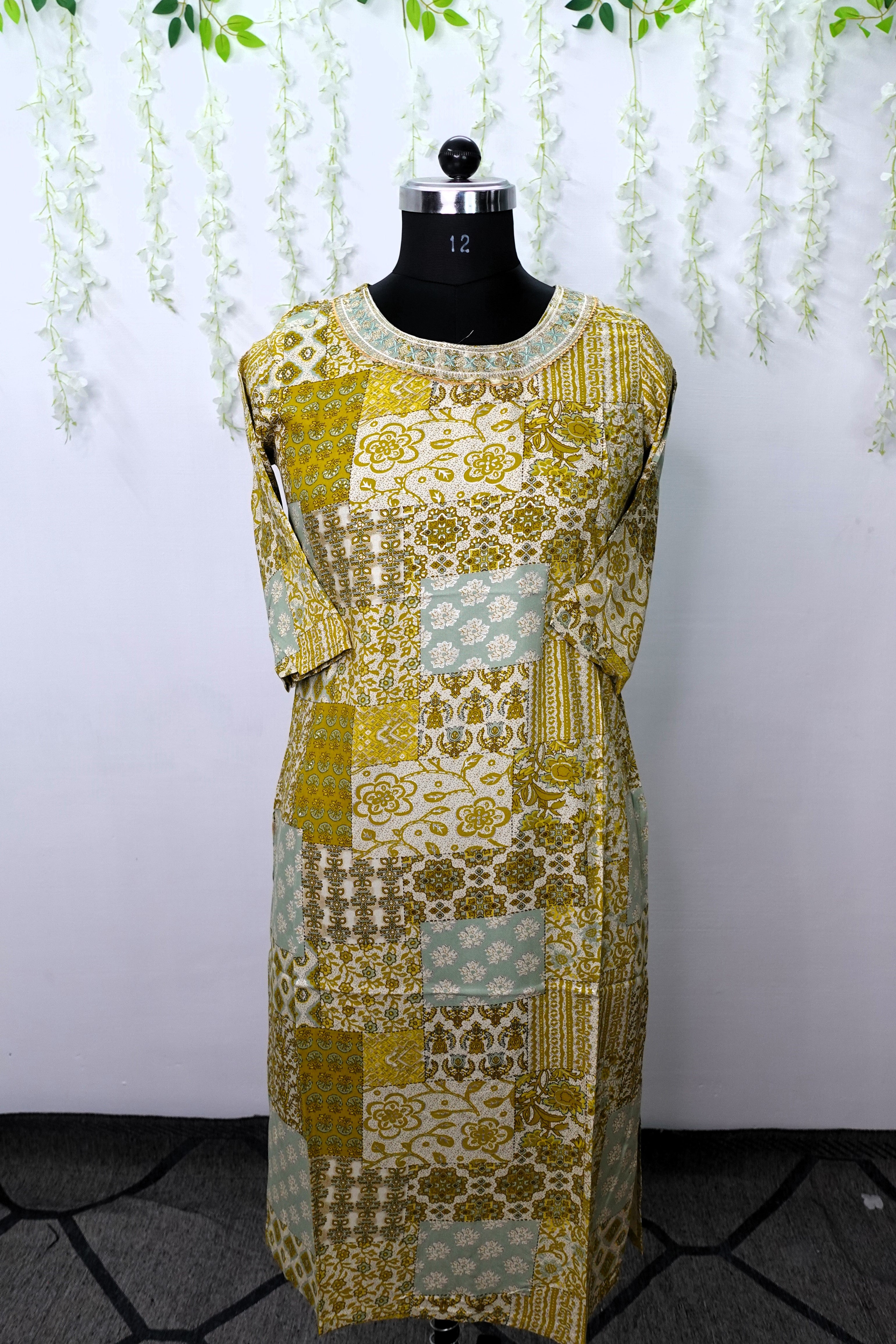 NR0066 - Rayon Foil Printed Kurta