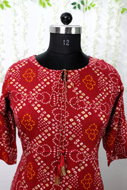 NR0070 - Rayon Foil Printed Kurti