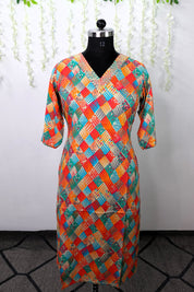 NR0069 - Rayon Foil Printed Kurti