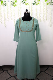 NR0001 - A-line Kurta with Bead work