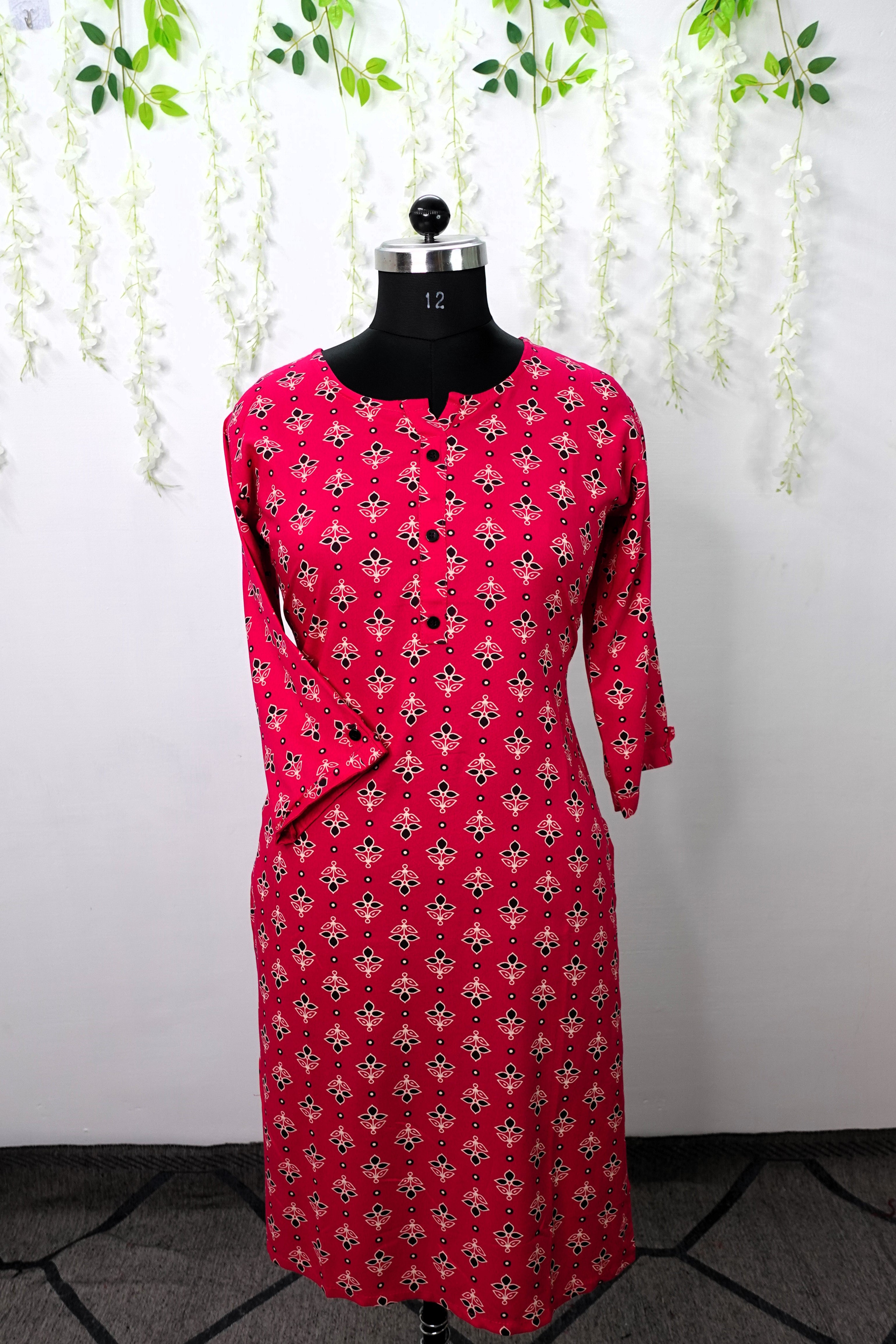 NR0049 - Rayon Kurta with Pocket