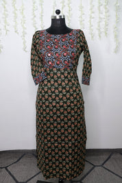 NR0053 - Ajrakh Kurti with Bead work