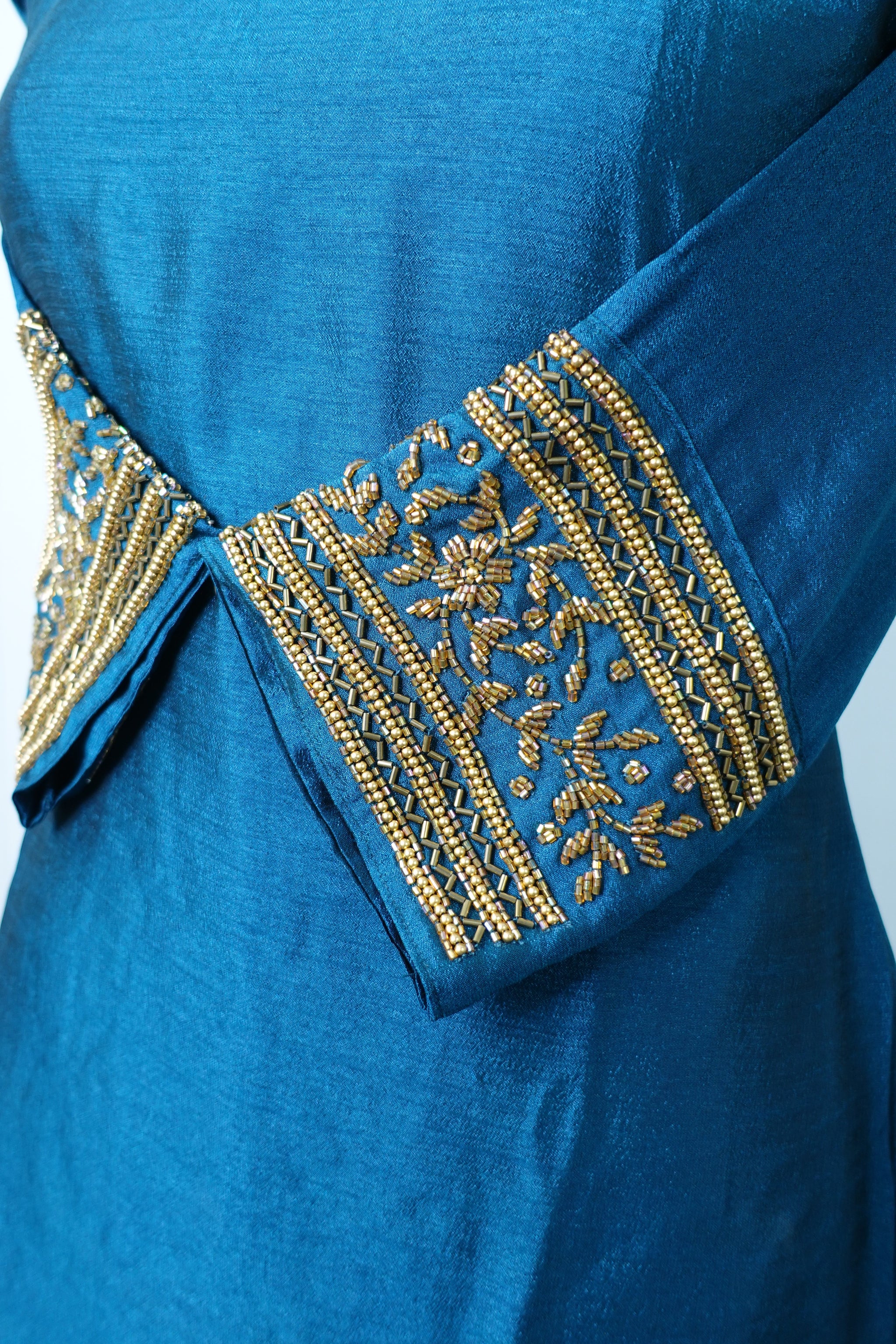 NR0097 - Rangoli Silk Kurta (Off-White)