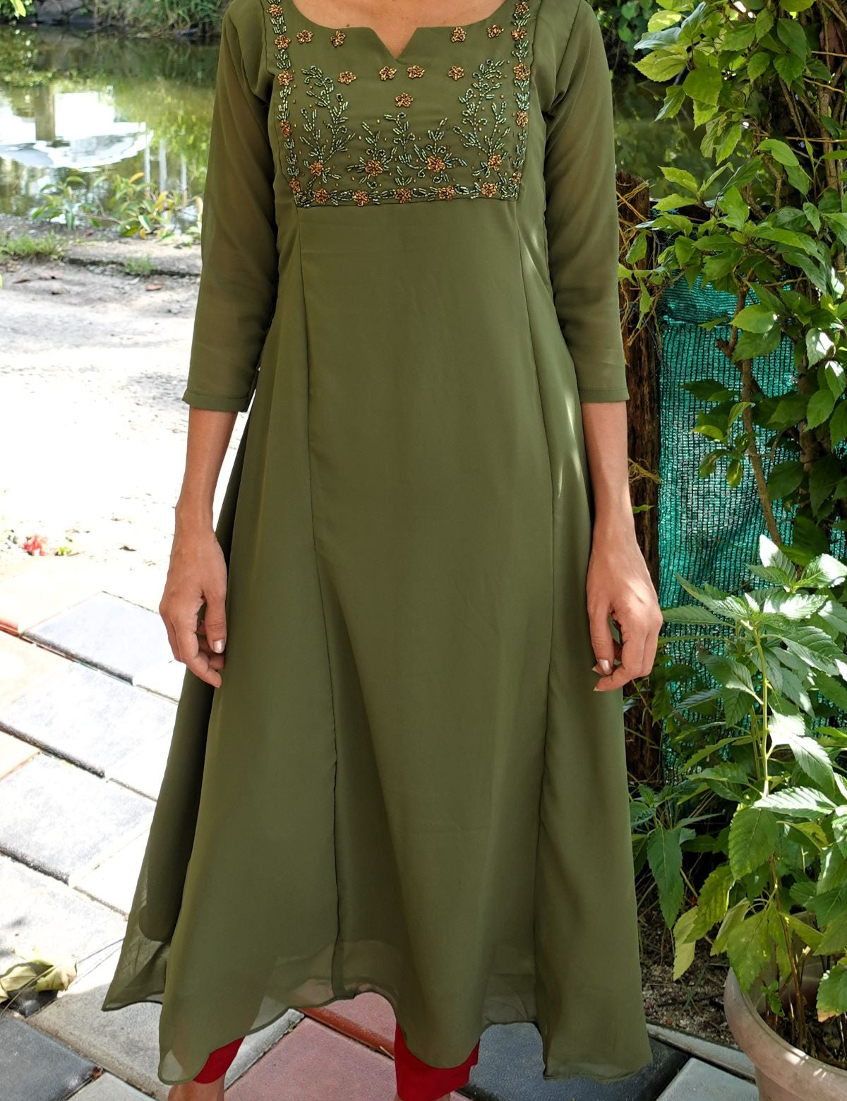 NR0104 - Princess Cut Kurti with Handwork