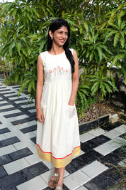 NR0106 - Onam Dress with Embroidery & Pockets