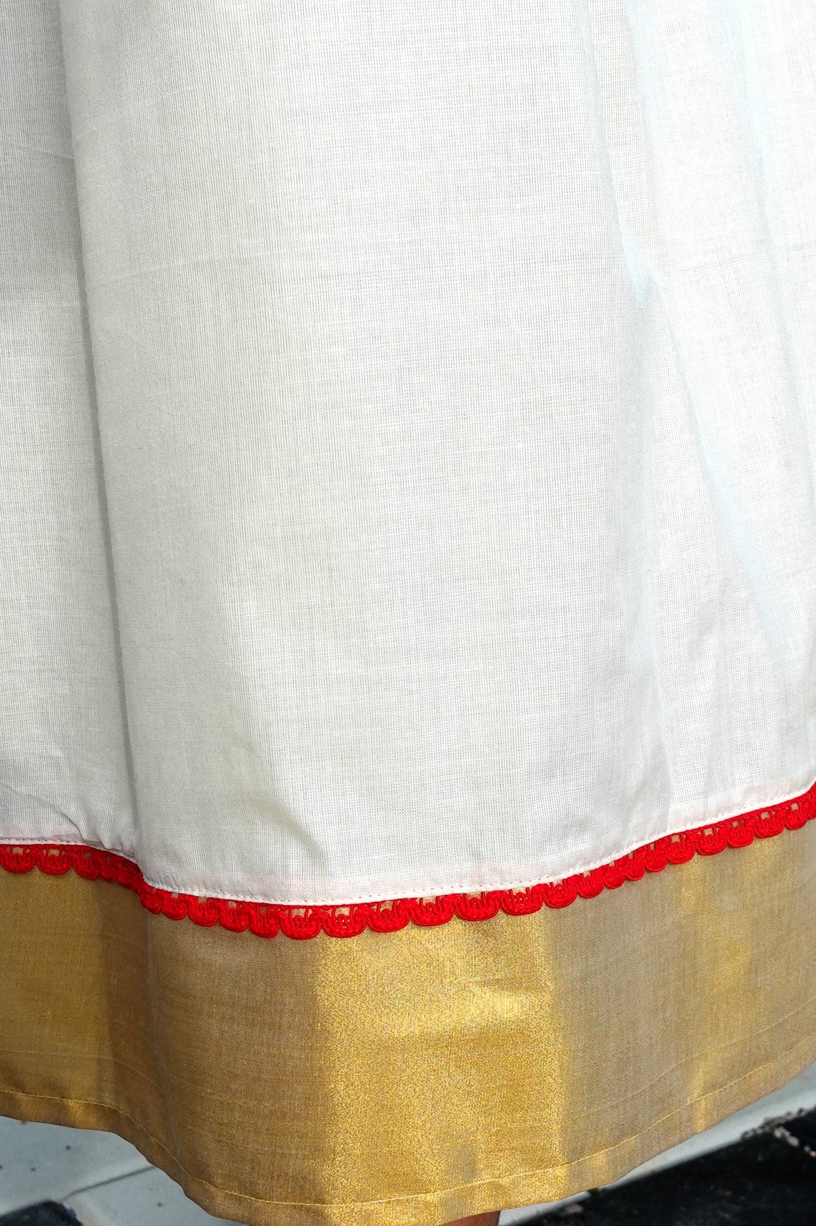 NR0106 - Onam Dress with Embroidery & Pockets