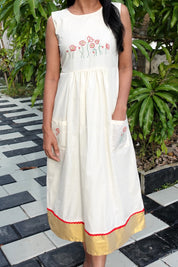 NR0106 - Onam Dress with Embroidery & Pockets