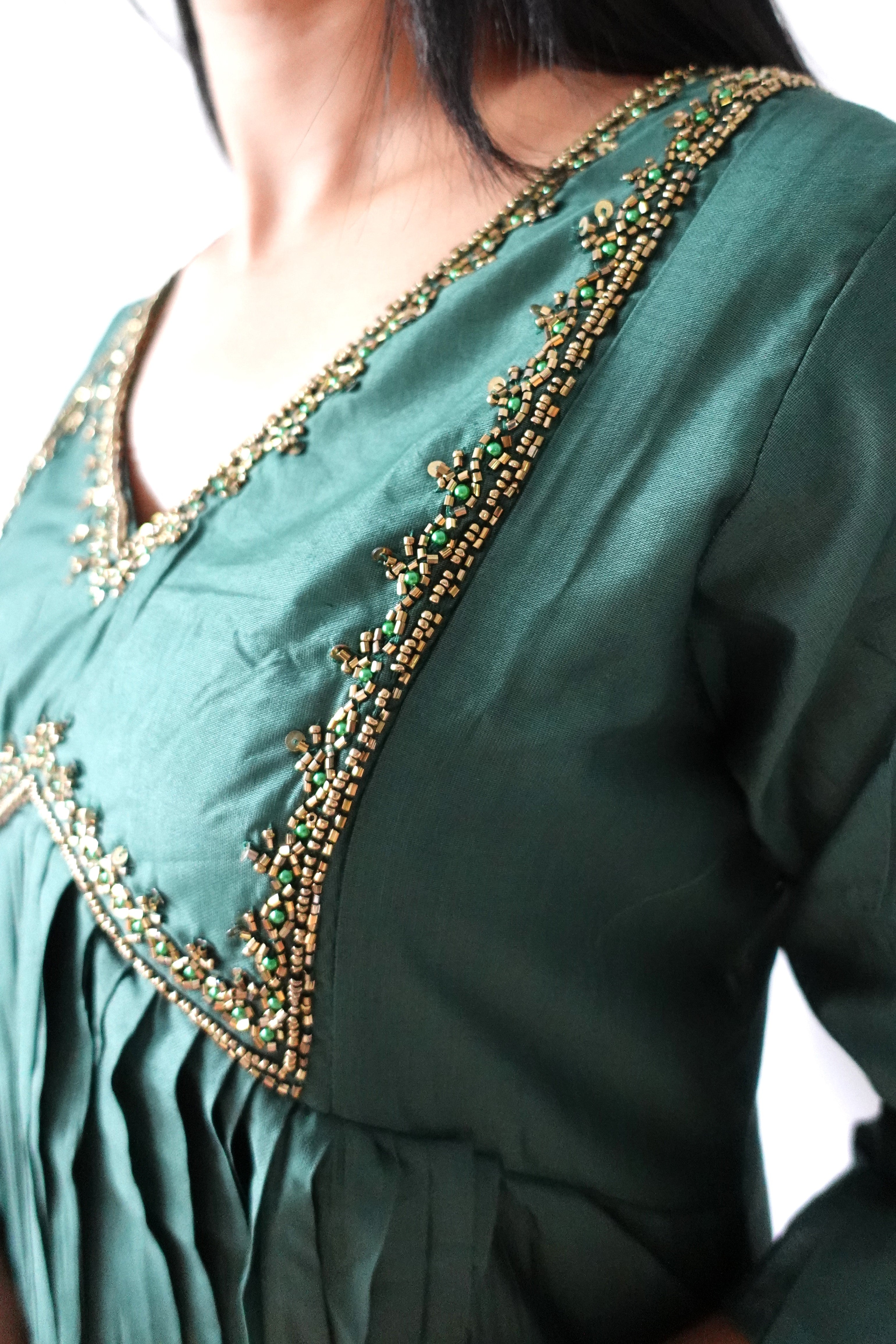 NR0019 - Silk Blend Kurta with Bead work