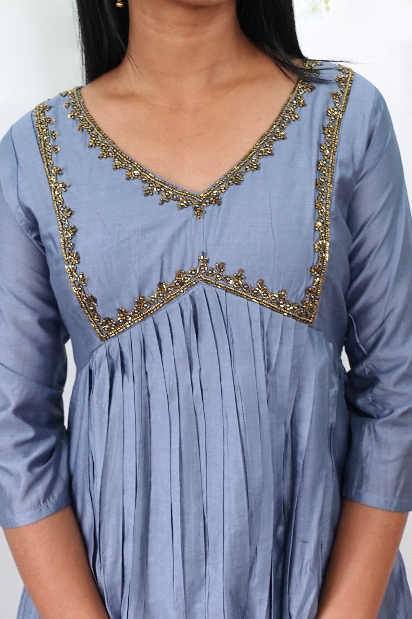 NR0019 - Silk Blend Kurta with Bead work