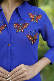 NR0119 -  Butterfly Handworked Kurta Dress