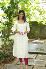 NR0100 - Polka Dot Kurta with Handwork