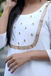 NR0001 - A-line Kurta with Bead work