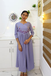 NR0113 - Popcorn Kurti with Floral Embroidery