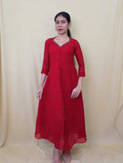 NR0117 - Georgette A-line Kurti with Handwork