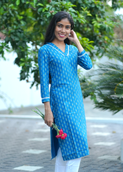 NR0056 - Rayon Kurta with Lace detailing