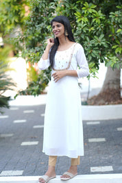 NR0001 - A-line Kurta with Bead work